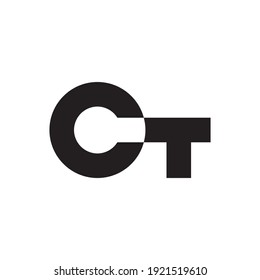 ct initial letter vector logo