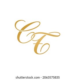 CT initial logo design vector stock