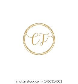 CT Initial logo template, Creative fashion logo design, wedding concept -vector