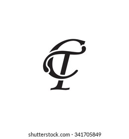 CT initial monogram logo