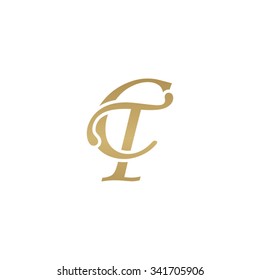 CT initial monogram logo