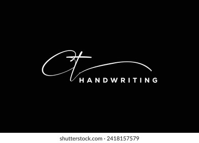 CT initials Handwriting signature logo. CT Hand drawn Calligraphy lettering Vector. CT  letter real estate, beauty, photography letter logo design.