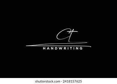 CT initials Handwriting Signature Logo. CT Handgezeichnete Kalligraphie-Schrift Vektor. CT Brief Immobilien, Beauty, Fotografie Brief Logo Design.