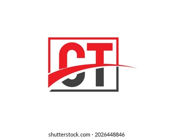 Plantilla de diseño de logotipo de carta CT