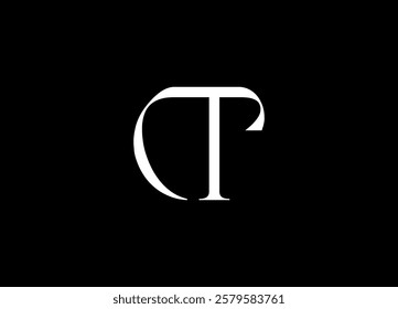 CT letter logo and monogram design
