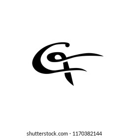 CT letter mark logo initial vector icon