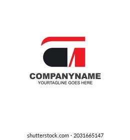 CT Letter Template Vektorsymbol-Design-Web