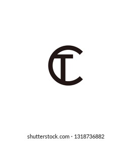 ct letter vector logo