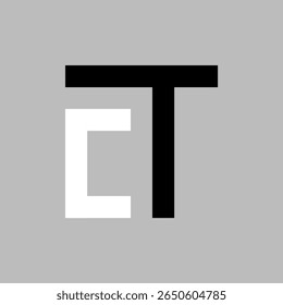 LOGOTIPO CT LETTER VETOR SQUARE