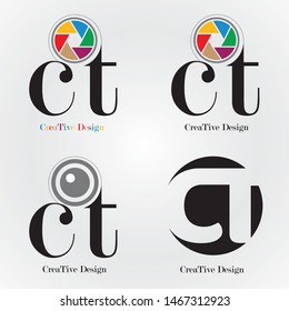 CT Logo, Creative Design logo. Photographer logo. 