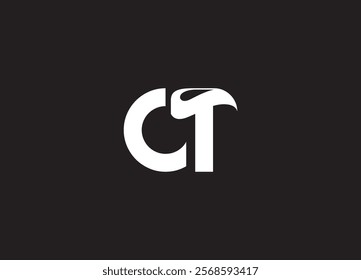 CT Logo Design Template Vector Graphic Branding Element.
