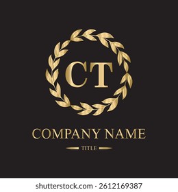  ct logo initial letter luxury royal logo. template symbol. modern golden luxury logo. abstract monogram vector letter mark brand fashion. icon  business monogram boutique font Clothing minimalist.