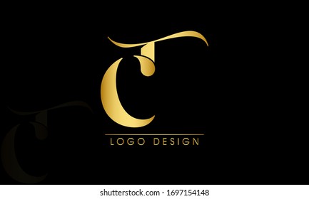 CT Logo, Initial Letter Logo Template, Letter C + Letter T Logo
