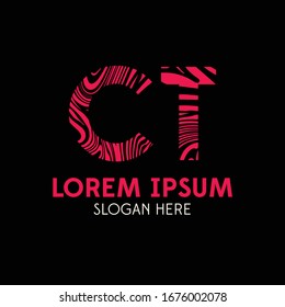 CT logo, interior logo, chair logo, marble texture logo