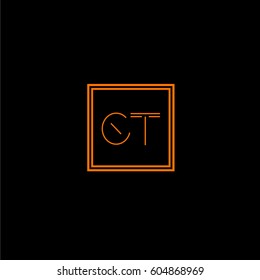 ct logo letter initial, Abstract Polygonal Background Logo, design for Corporate Business Identity,flat icon, Alphabet letter