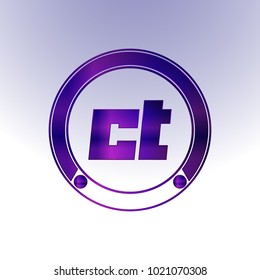CT Logo, Metal Logo, purple Logo, Monogram,