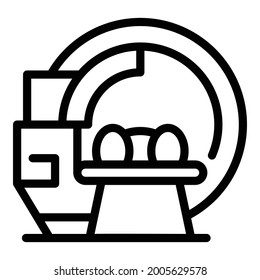 CT medical scan icon. Outline CT medical scan vector icon for web design isolated on white background