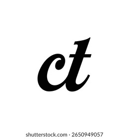 design de logotipo minimalista moderno ct com elegância intemporal, linhas limpas e espaço negativo inteligente — ideal para soluções de marca profissional, criativa e premium.