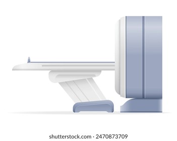 ct mri scanner machine for medical research and disease detection vector illustration isolated on white background