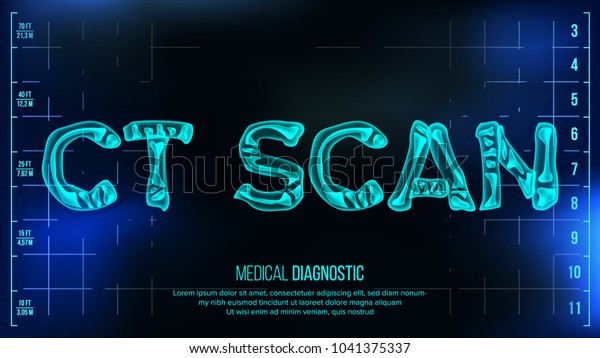 Ct Scan Banner Vector Medical Background Stock Vector Royalty
