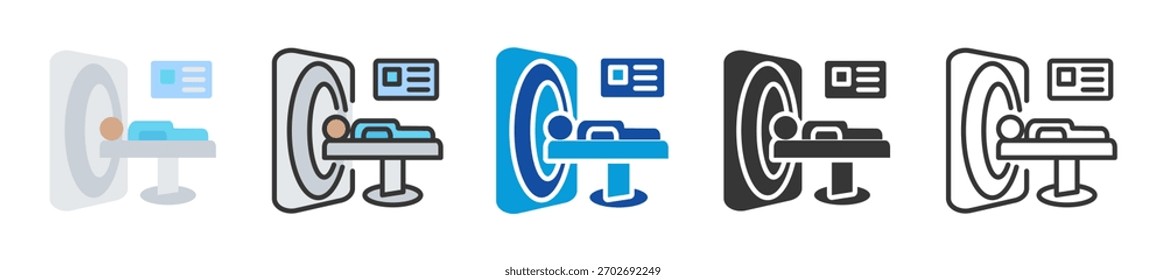 ct scan icon set multi style various collection