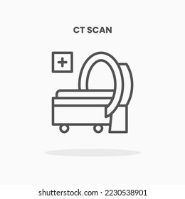 CT scan icon vector illustration line style. Great design for web, app and more. Editable Stroke and pixel perfect.
