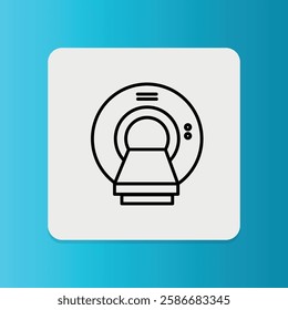 CT Scan Lungs icon. Editable stroke. Vector illustration