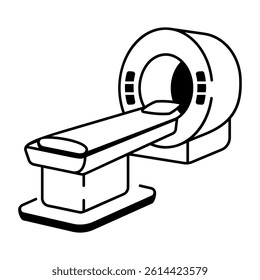 Ct scan machine icon in hand drawn style 
