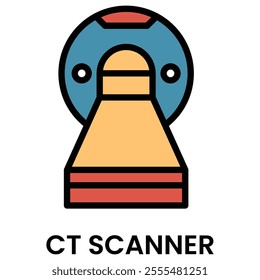 CT Scanner Icon for Medical Element Design