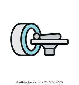 CT scanner icon with a sleek and modern design, perfect for medical applications, radiology dashboards, and healthcare infographics