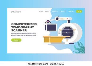 CT Scanner - Vector Landing Page
