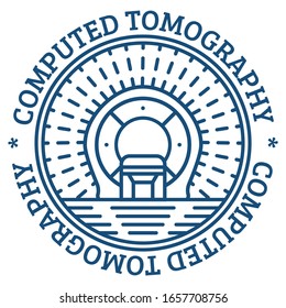 CT scanning line logo with sample text