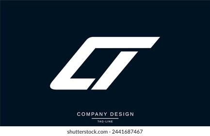 CT, TC Abstrakte Buchstaben Logo Monogramm Design Schriftart Vektor