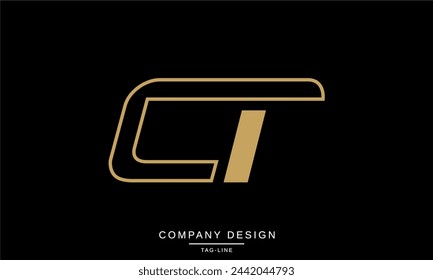 CT, TC Letras abstractas Logo Monograma Diseño Vector