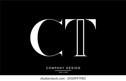 CT, TC Letras Abstractas Logo Monograma Diseño Fuente Icono