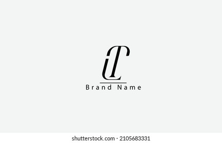 CT TC C T abstract vector logo monogram template
