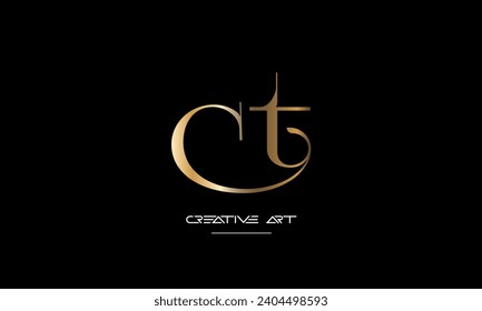 CT, TC, C, T abstract letters logo monogram
