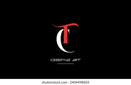 CT, TC, C, T letras abstractas monograma
