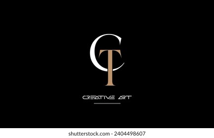 CT, TC, C, T abstract letters logo monogram