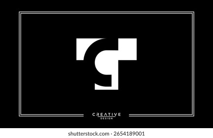 CT, TC, C, T, Abstrakte Buchstaben Logo-Monogramm