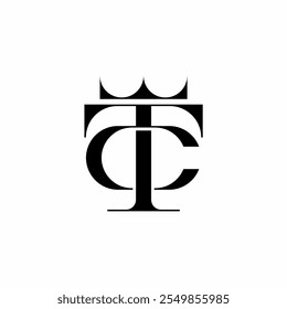 CT TC Initial with Crown Logo Template