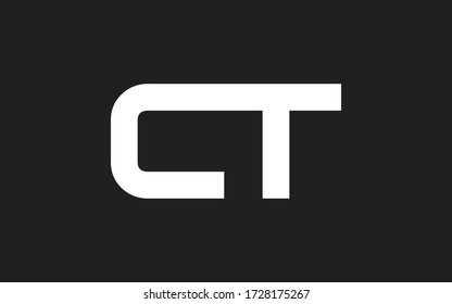 Diseño de logotipo inicial de carta CT o TC, plantilla de vector