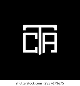 CTA abstract monogram logo design. CTA monogram, minimalist, triangle, hexagon, unique modern flat abstract logo design
