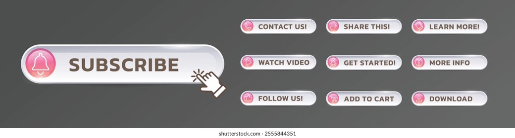 CTA Button. Flat design, call to action button collection. Suitable for many purposes.