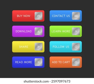 CTA button with text and icon set.