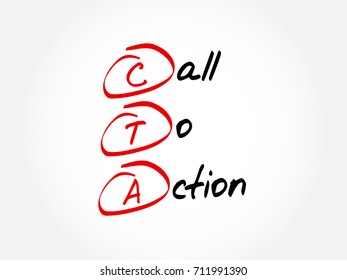 CTA - Call To Action, acronym business concept background