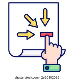 Cta icon represented by Cta symbol Lineal Color style.
