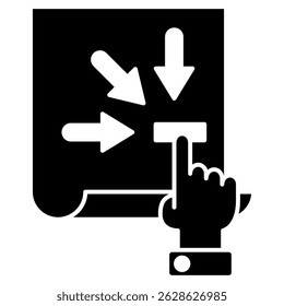 Cta icon represented by Cta symbol Black Filled style.