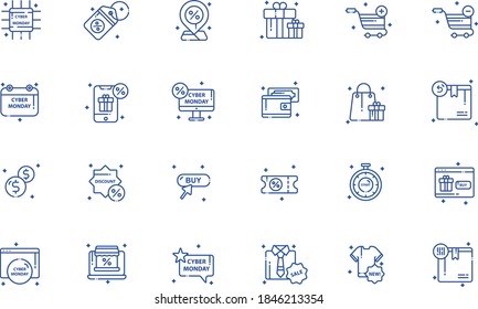 Ctbermonday Outline - All elements on this template are editable with vector software