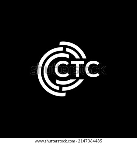 CTC letter logo design on black background. CTC creative initials letter logo concept. CTC letter design.

